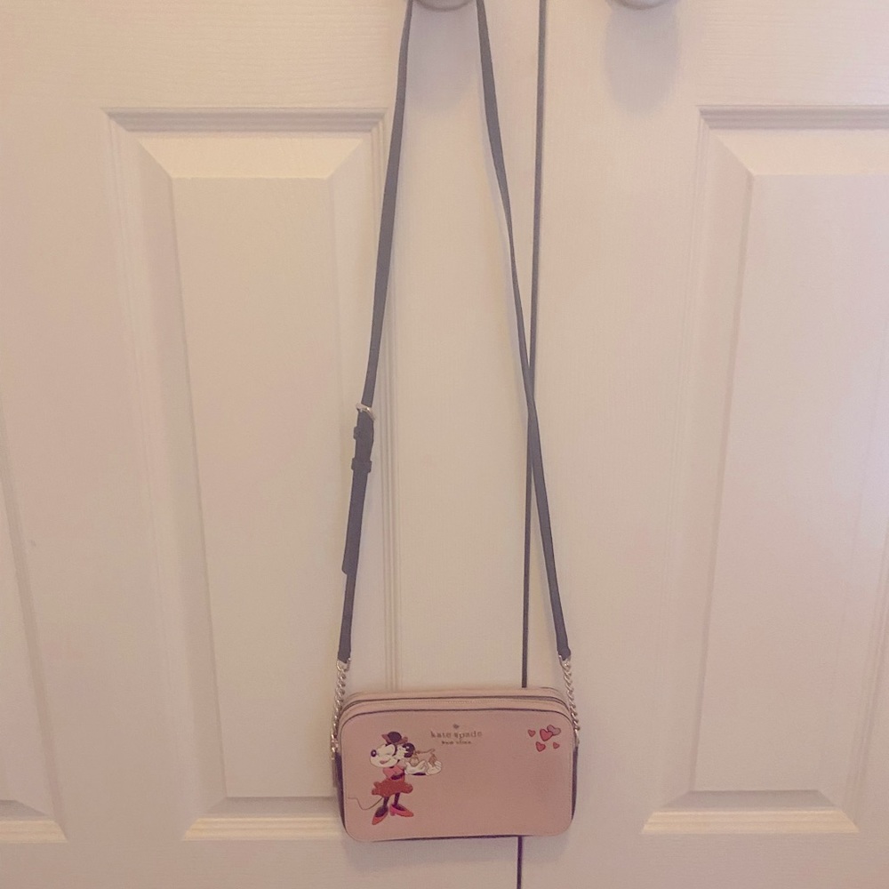 ⚜️ KATE SPADE X MINNIE MOUSE DOUBLE ZIP CROSSBODY SHOULDER BAG - NWOT